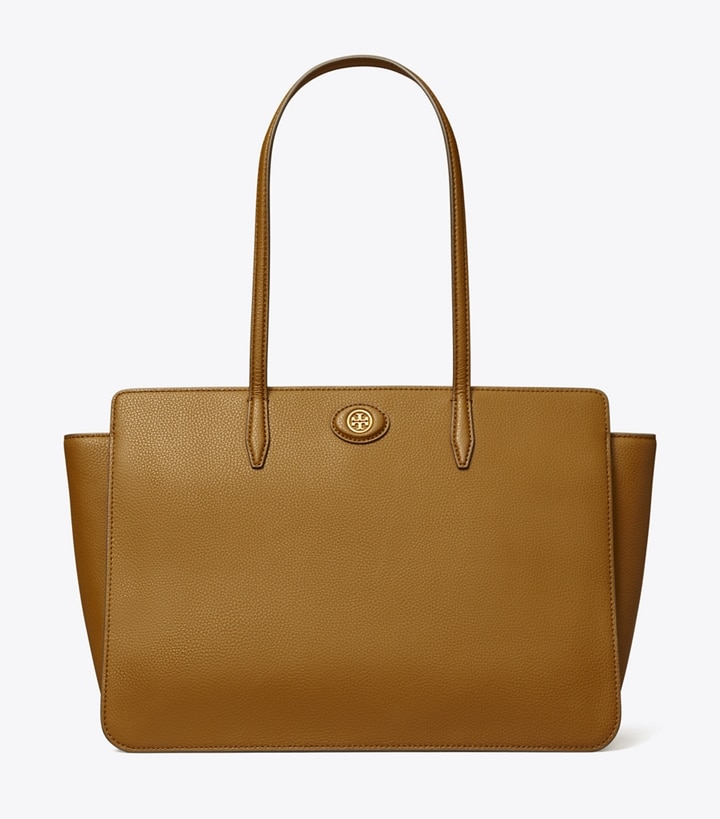 Bistro Brown Tory Burch Robinson Pebbled Women's Tote Bags | GB6150WSQ