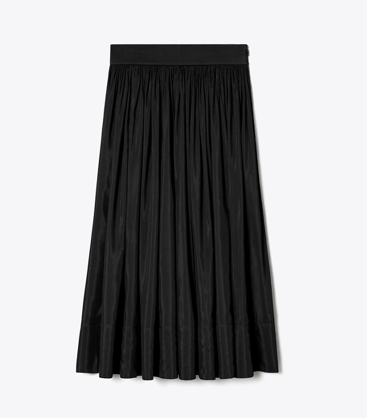 Black Tory Burch Cotton Silk Mid-length Women\'s Skirt | GB6451ZTY