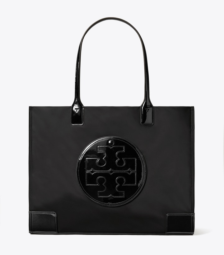 Black Tory Burch Ella Patent Women's Tote Bags | GB4581WRE