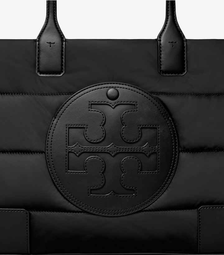 Black Tory Burch Small Ella Puffer Women's Tote Bags | GB6780GNM