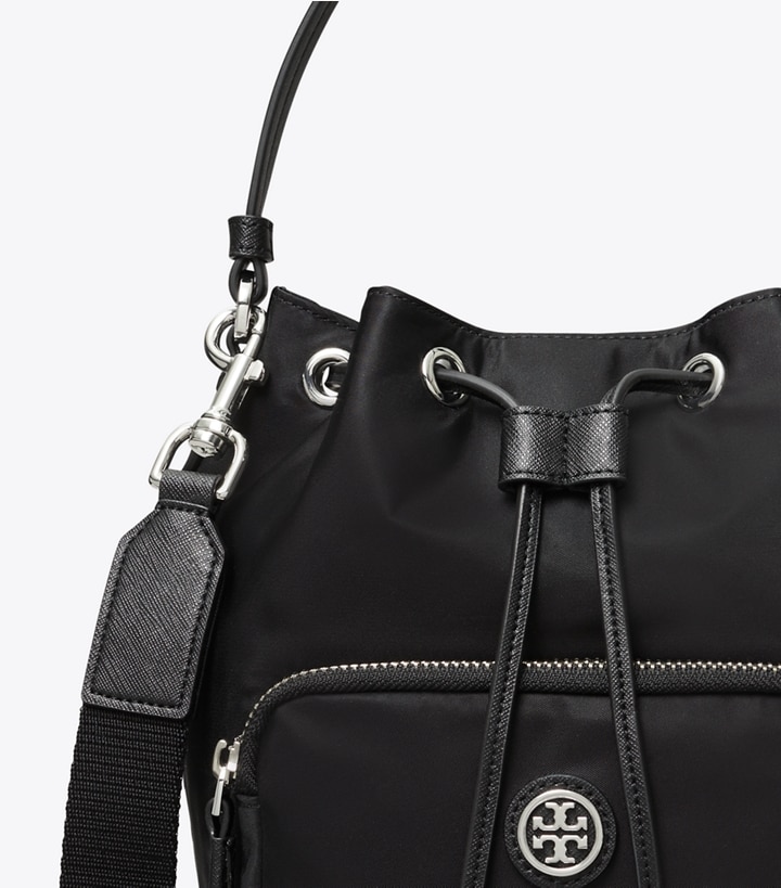 Black Tory Burch Virginia Women's Bucket Bags | GB1724RAI