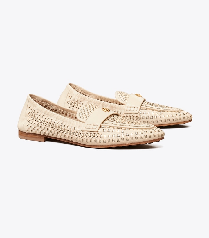 Brie Spark Gold Brie Tory Burch Woven Ballet Women\'s Loafers | GB5264PXH