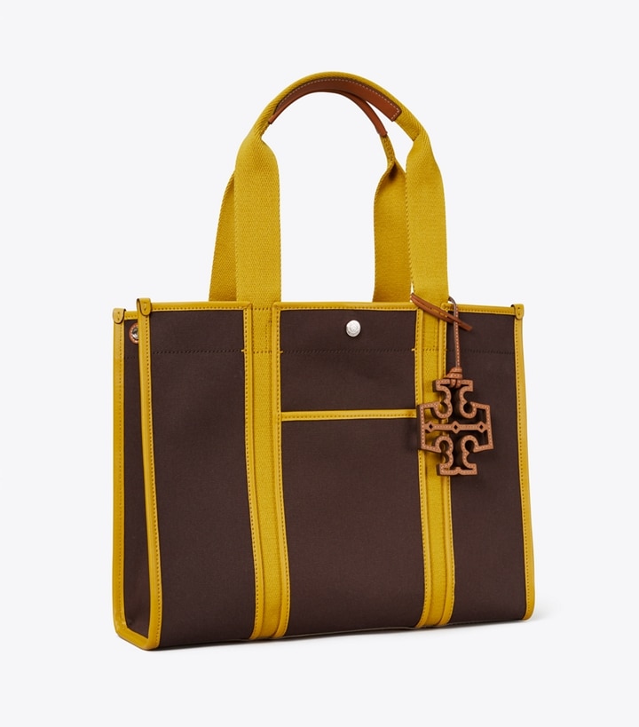 Dark Mahogany Tory Burch Twill Women\'s Tote Bags | GB4768FLM