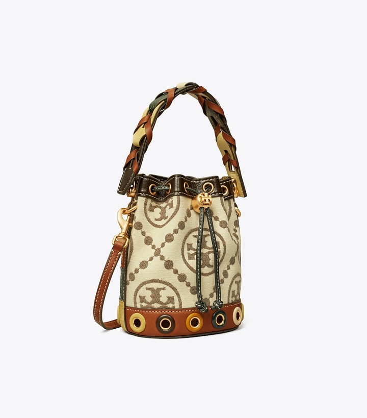 Greggio Tory Burch T Monogram Grommet Mini Women\'s Bucket Bags | GB2317LQP