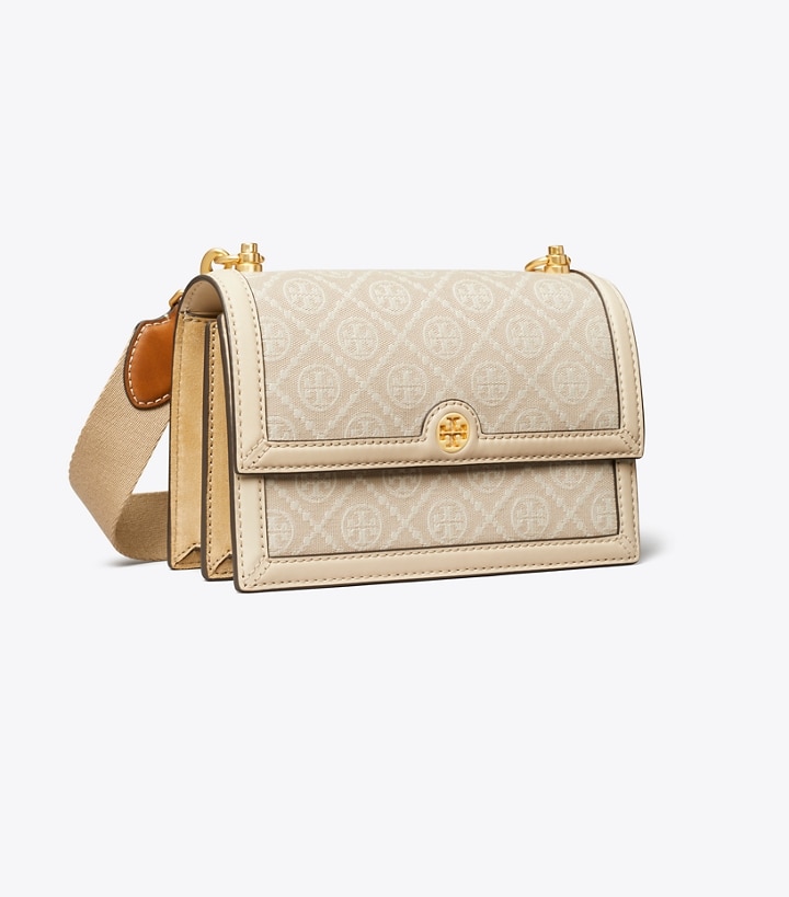 Ivory Tory Burch Small T Monogram Women\'s Shoulder Bags | GB2706HSY