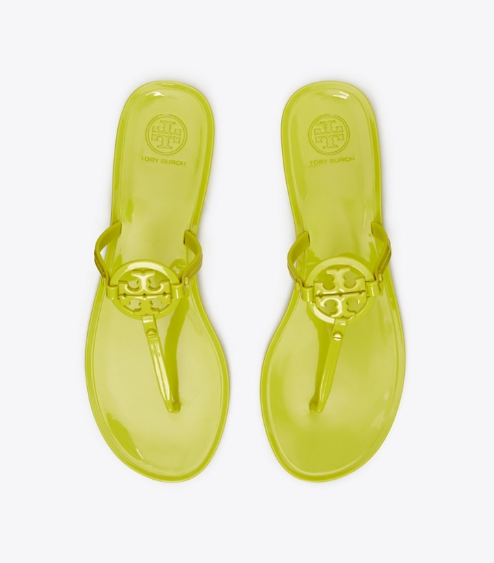 Leaf Green Tory Burch Mini Miller Jelly Thong Women's Sandals | GB5901LQE