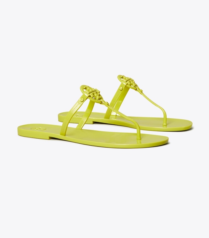 Leaf Green Tory Burch Mini Miller Jelly Thong Women\'s Sandals | GB5901LQE