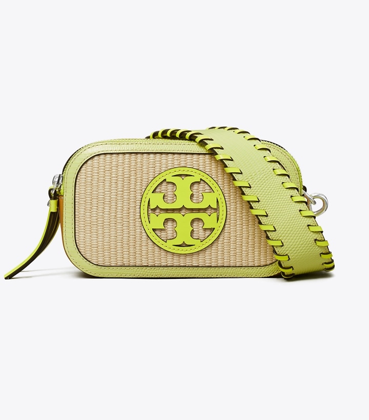 Natural Multi Tory Burch Mini Miller Raffia Women's Crossbody Bags | GB1097ROH