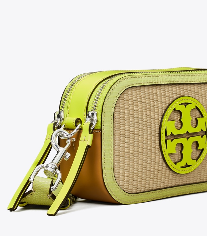 Natural Multi Tory Burch Mini Miller Raffia Women's Crossbody Bags | GB1097ROH