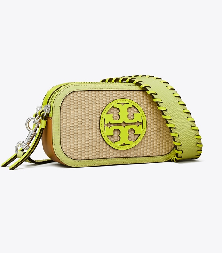 Natural Multi Tory Burch Mini Miller Raffia Women\'s Crossbody Bags | GB1097ROH