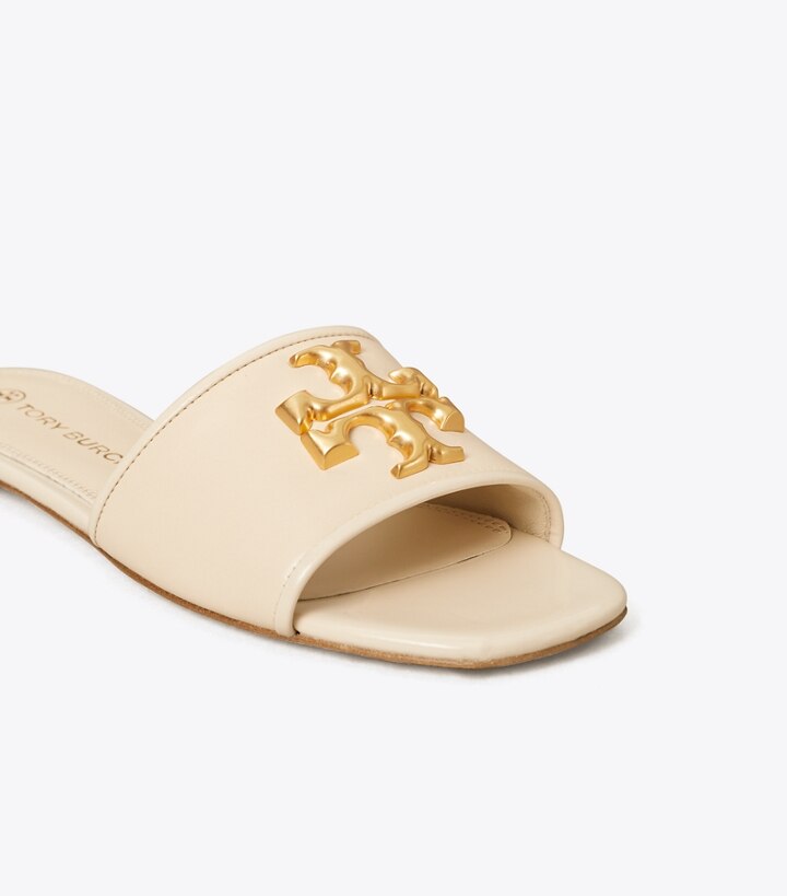 New Cream Tory Burch Eleanor Women's Slide | GB7086KJU