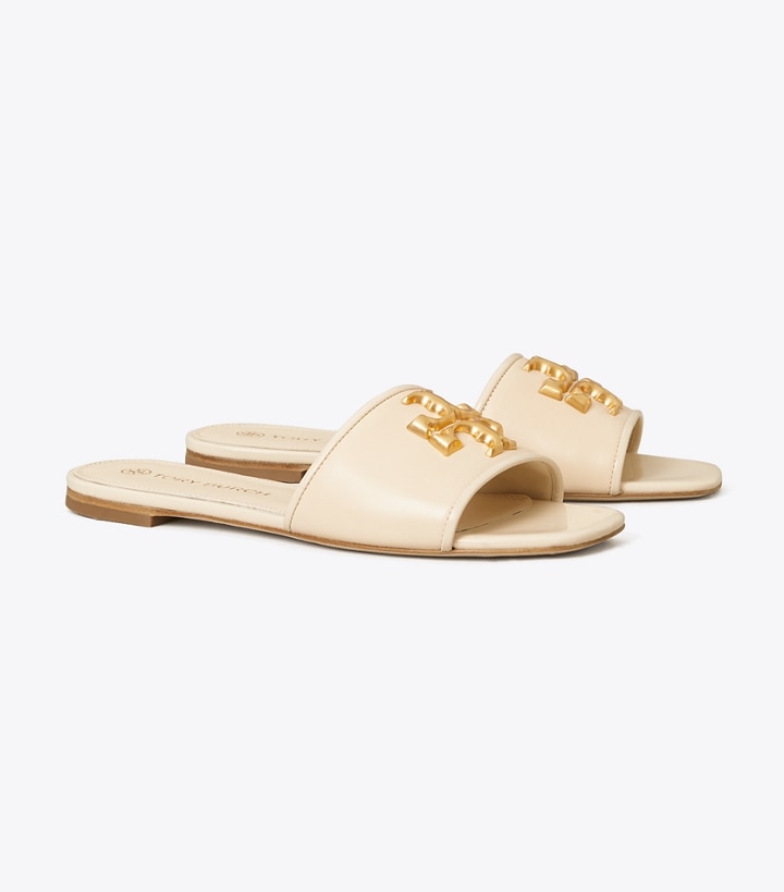 New Cream Tory Burch Eleanor Women\'s Slide | GB7086KJU