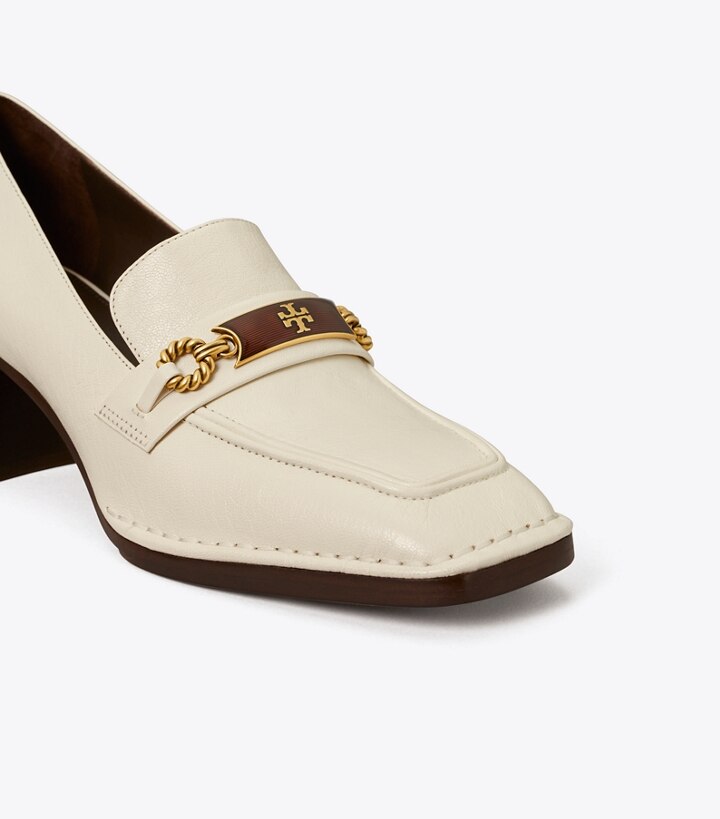 New Ivory Tory Burch Perrine Heel Women's Loafers | GB6947YCB