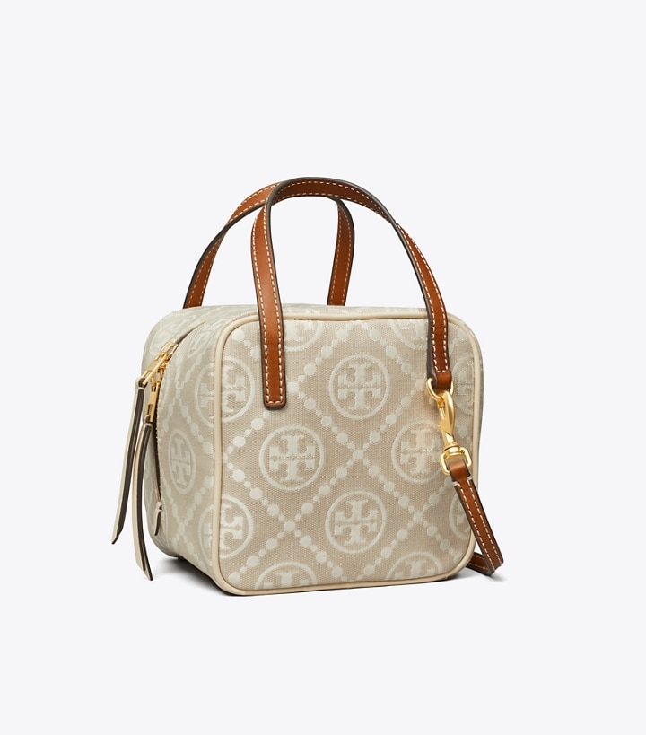 New Ivory Tory Burch T Monogram Jacquard Cube Women\'s Crossbody Bags | GB4869KTG