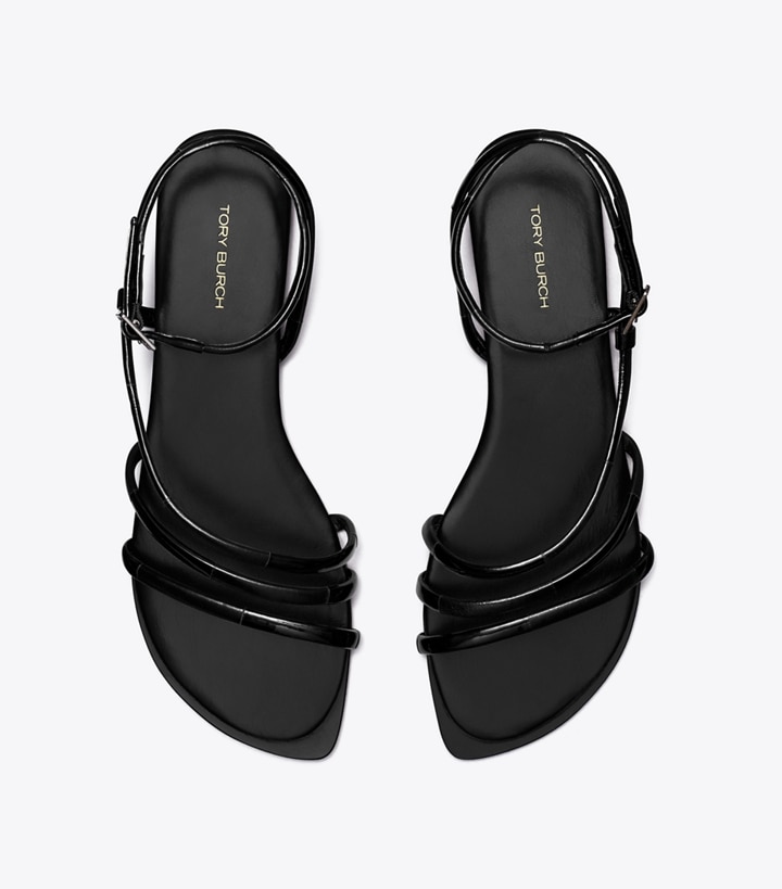 Perfect Black Perfect Black Tory Burch Split Mignon Multi-strap Women's Sandals | GB0387OTL