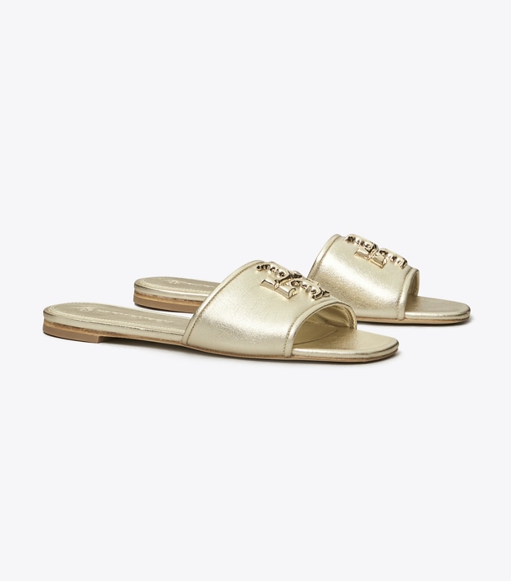 Spark Gold Spark Gold Tory Burch Eleanor Women\'s Slide | GB0346MFU