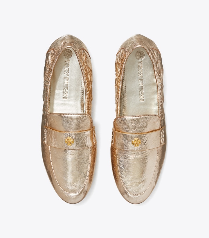 Spark Gold Tory Burch Ballet Women's Loafers | GB4709VAU