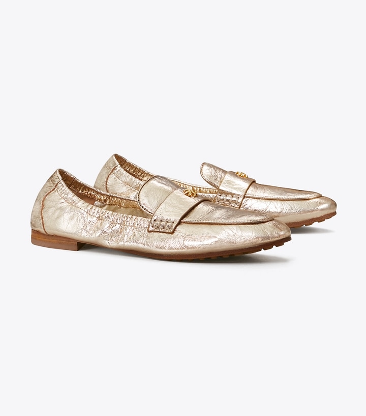 Spark Gold Tory Burch Ballet Women\'s Loafers | GB4709VAU