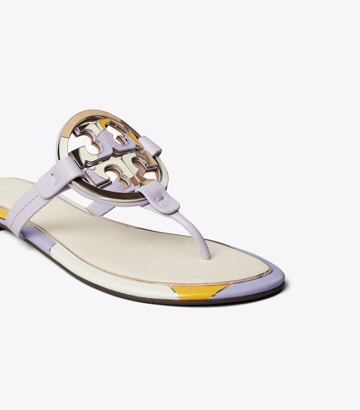 Spring Crocus Tory Burch Enamel Miller Women's Sandals | GB2706HKR