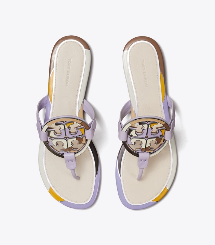 Spring Crocus Tory Burch Enamel Miller Women's Sandals | GB2706HKR