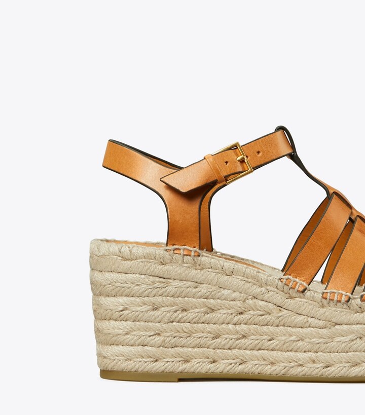 Toasted Soufflé Tory Burch Fisherman Wedge Women's Espadrilles | GB5026FRQ