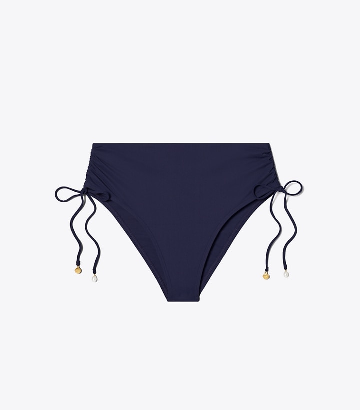 Tory Navy Tory Burch High-waist Cinched Bikini Women\'s Bottom | GB9813SGT