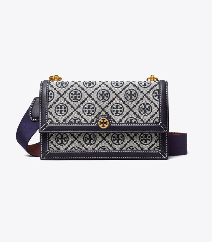 Tory Navy Tory Burch Mini T Monogram Women's Shoulder Bags | GB6413IEN