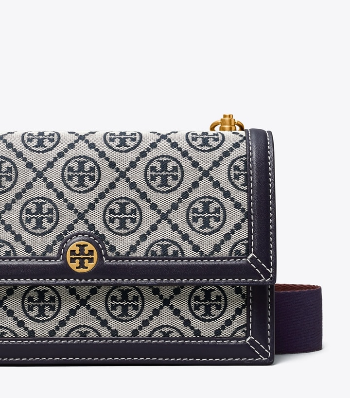 Tory Navy Tory Burch Mini T Monogram Women's Shoulder Bags | GB6413IEN