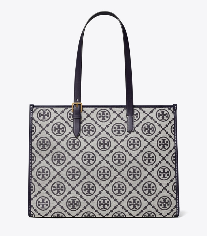 Tory Navy Tory Burch T Monogram Women's Tote Bags | GB7496UPW