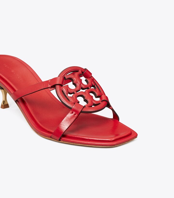 Triple Red Tory Burch Miller Bombé Low Heel Women's Sandals | GB8324AFZ