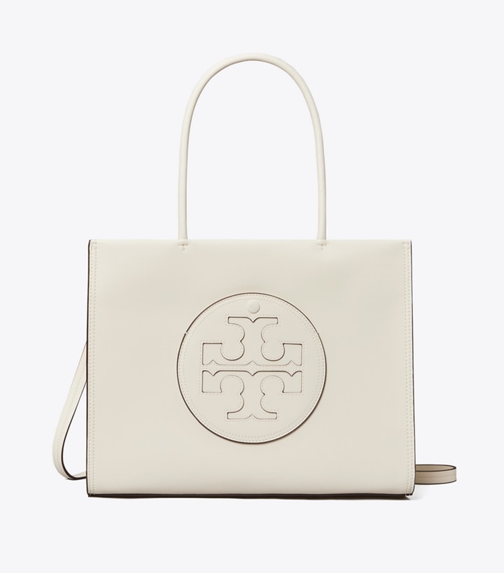 Warm White Tory Burch Small Ella Bio Women's Tote Bags | GB4129QPW