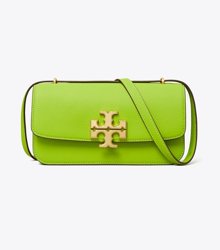 Wheatgrass Tory Burch Small Eleanor Pebbled Rectangular Women's Shoulder Bags | GB2718CAO