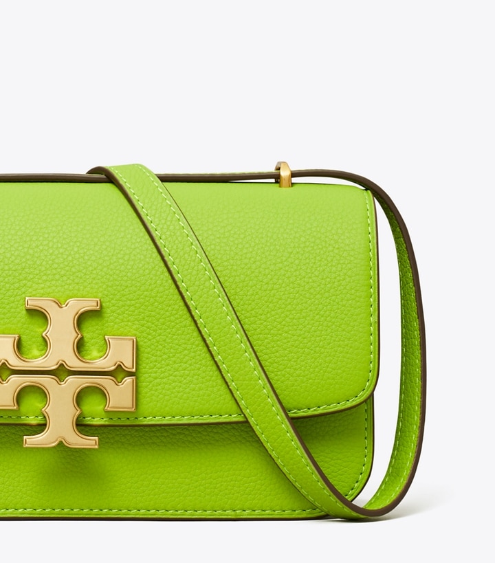 Wheatgrass Tory Burch Small Eleanor Pebbled Rectangular Women's Shoulder Bags | GB2718CAO