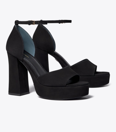 Black Tory Burch Platform Sandal Women's Heels | GB0347YVJ