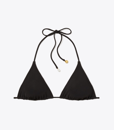 Black Tory Burch Solid String Bikini Women's Tops | GB6123YBX