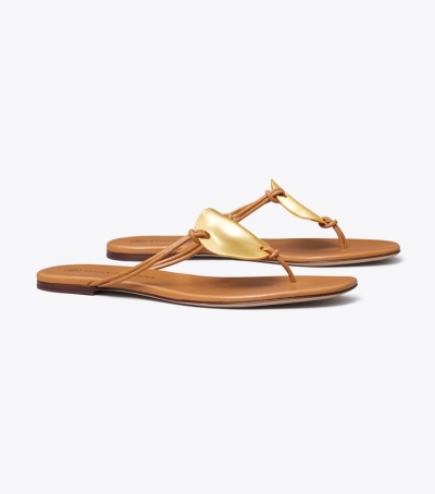 Caramel Corn Tory Burch Patos Women's Sandals | GB9826OWS