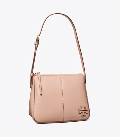 Devon Sand Tory Burch Mcgraw Spazzolato Pickstitch Boxy Women's Shoulder Bags | GB0927XYQ