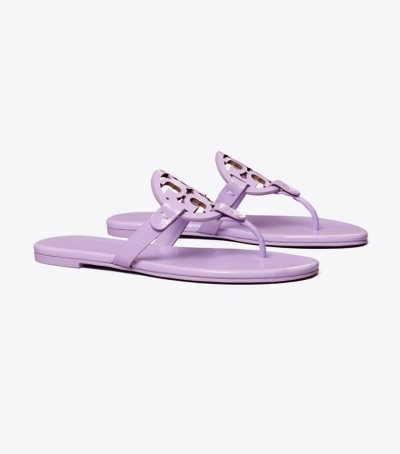 Lavender Cloud Tory Burch Miller Soft Patent Leather Women's Sandals | GB6054DCQ