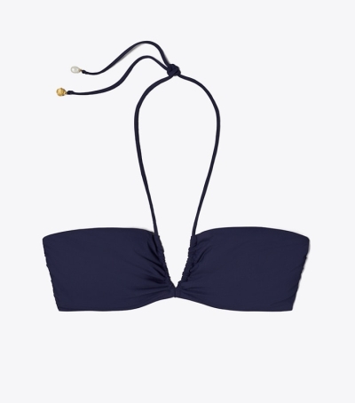 Tory Navy Tory Burch Bandeau Bikini Women's Tops | GB0238WYD