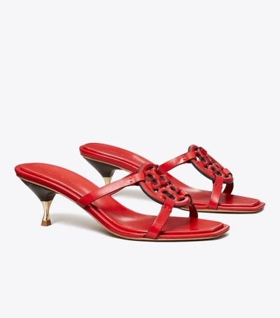 Triple Red Tory Burch Miller Bombé Low Heel Women's Sandals | GB8324AFZ